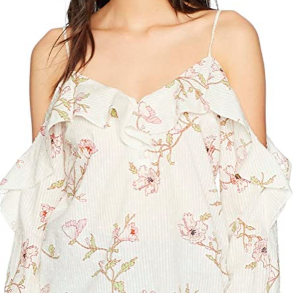 PAIGE Arabeth Floral Print Blouse, Size M, NWT